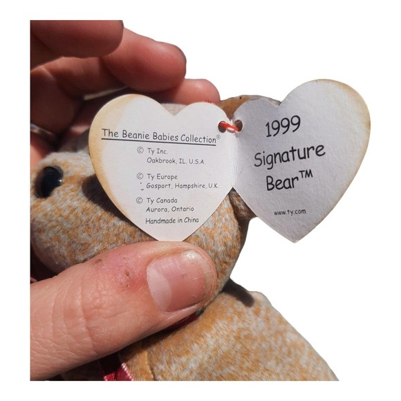 TY Beanie Baby 1999 SIGNATURE BEAR Original Vtg Retired Collectible Rare Errors - Picture 3 of 11
